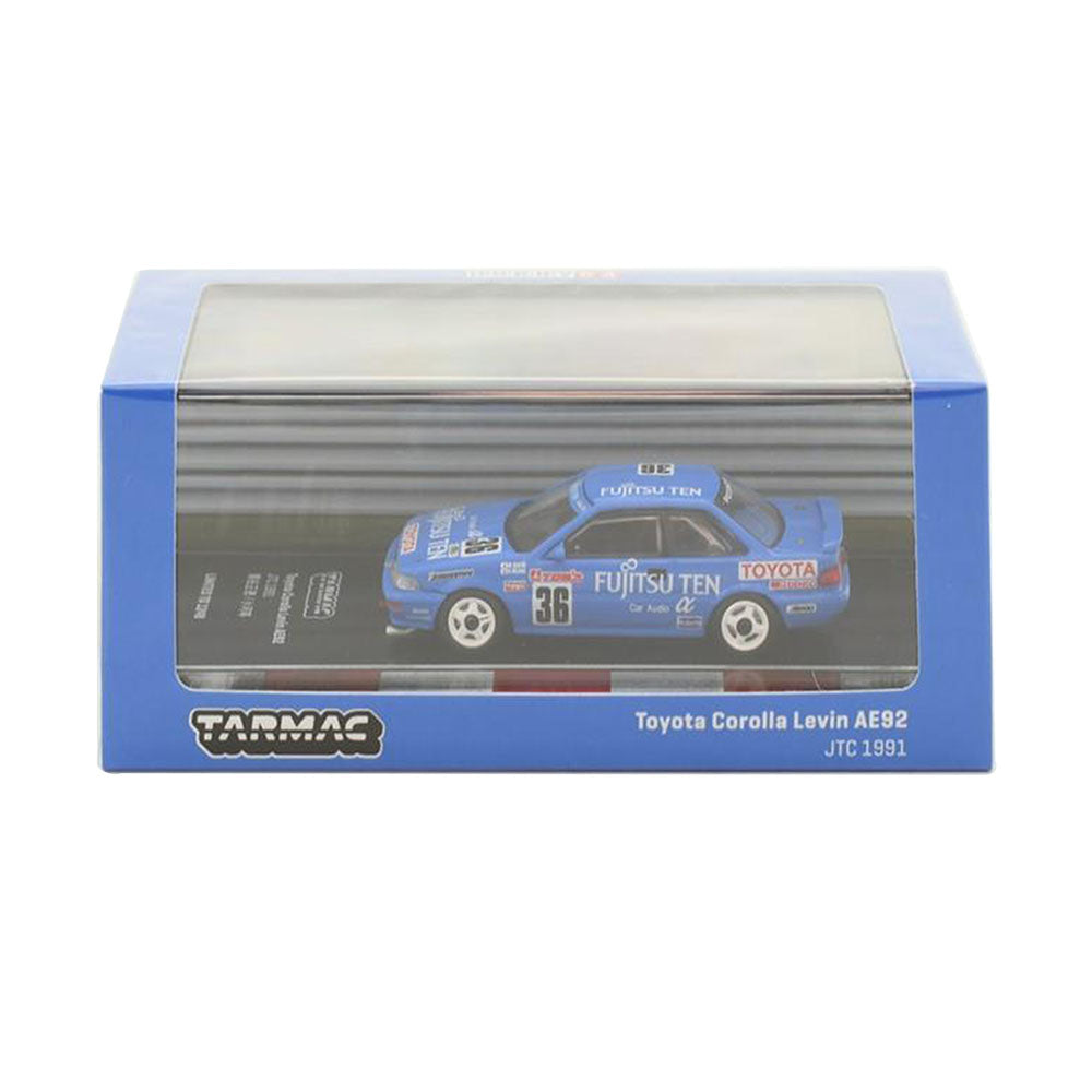 Tarmac Works Licensed 1:64 Scale Toyota Corolla #36 Levin AE92 JTC 1991 Model Car