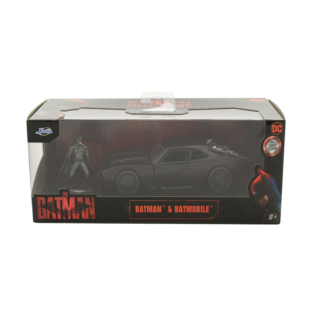 Jada Licensed 1:32 Scale Batmobile With Batman Movie 2022 Diecast Model Toy Black