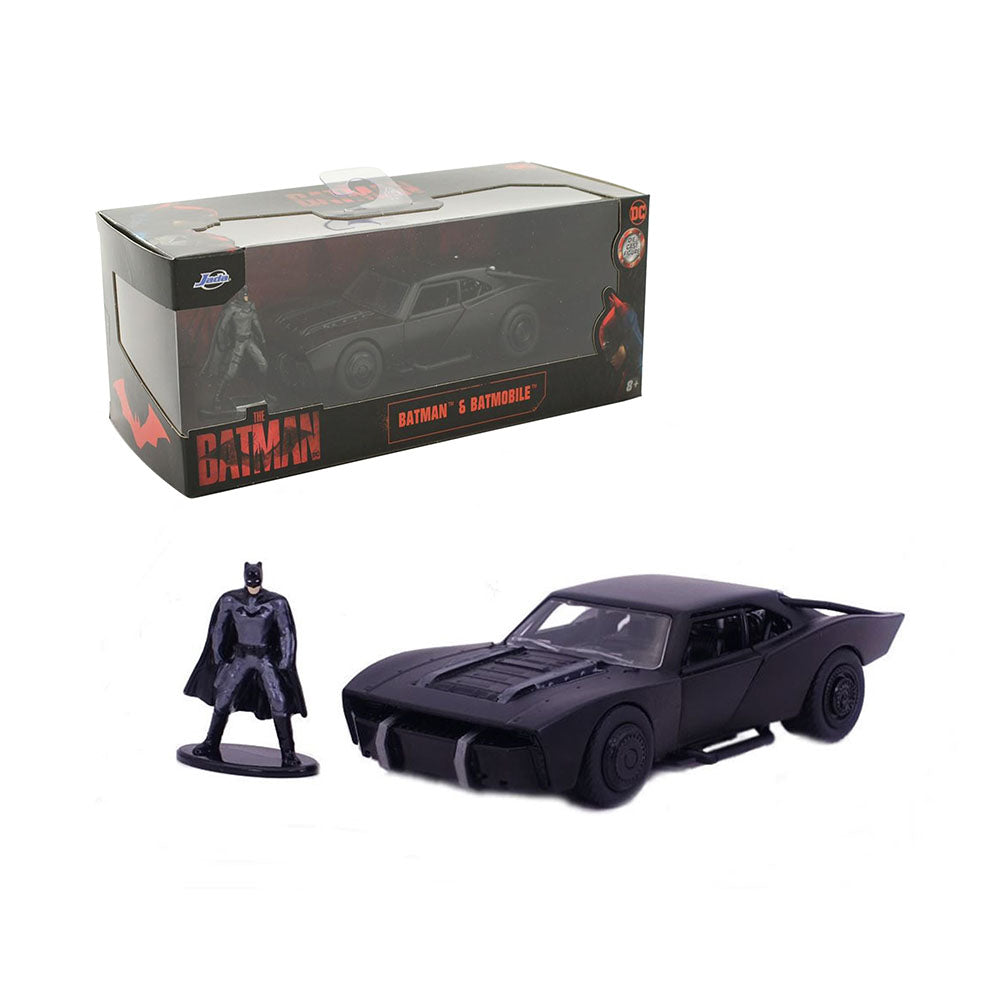 Jada Licensed 1:32 Scale Batmobile With Batman Movie 2022 Diecast Model Toy Black