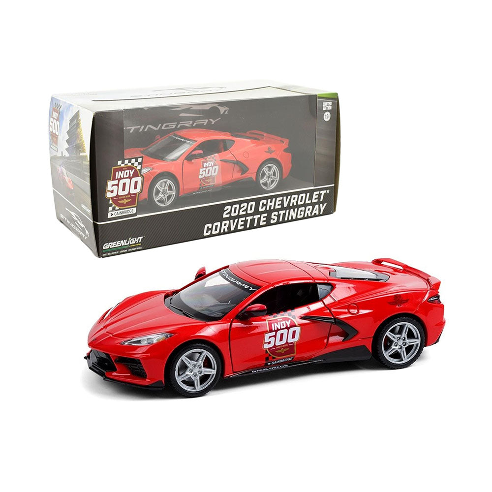 Greenlight Licensed 1:24 Scale Chevrolet Corvette C8 Stingray Coupe 2020 Diecast Model Car Red