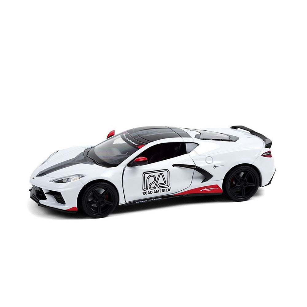 Greenlight Licensed 1:24 Scale Chevrolet Corvette C8 Stingray Coupe 2020 Diecast Model Car White
