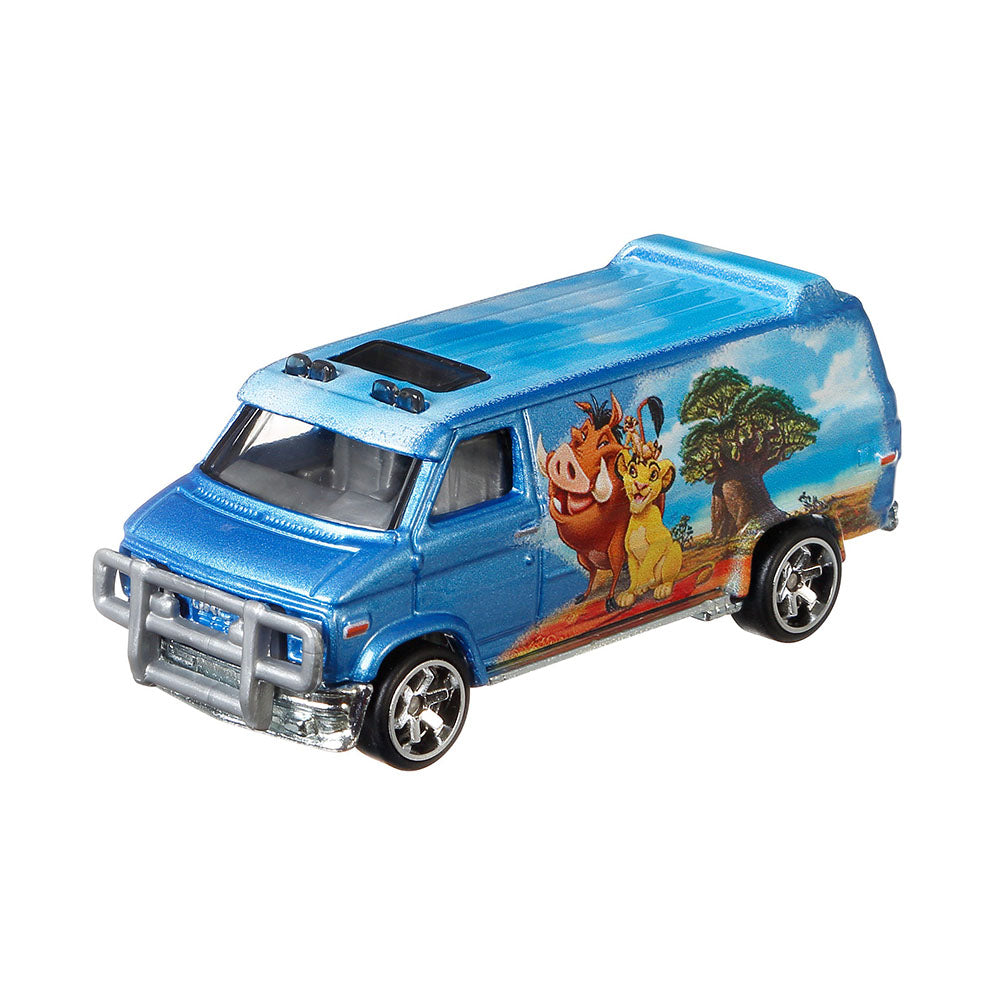 Hot Wheels 1:64 Scale Custom GMC Panel Van Lion King Diecast Model Car Blue