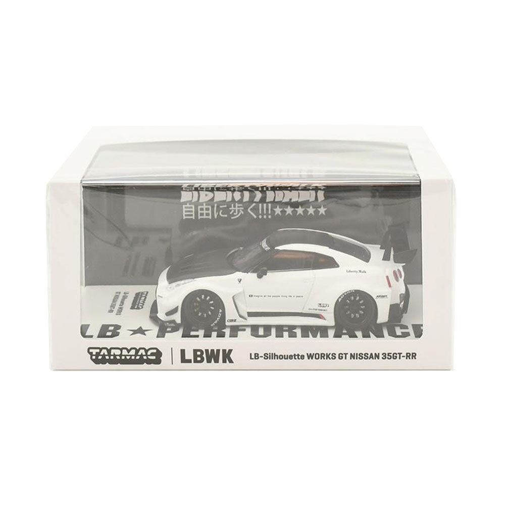 Tarmac Works Licensed 1:43 Scale LB Nissan 35GT-RR Silhouette Works Diecast Model Car White