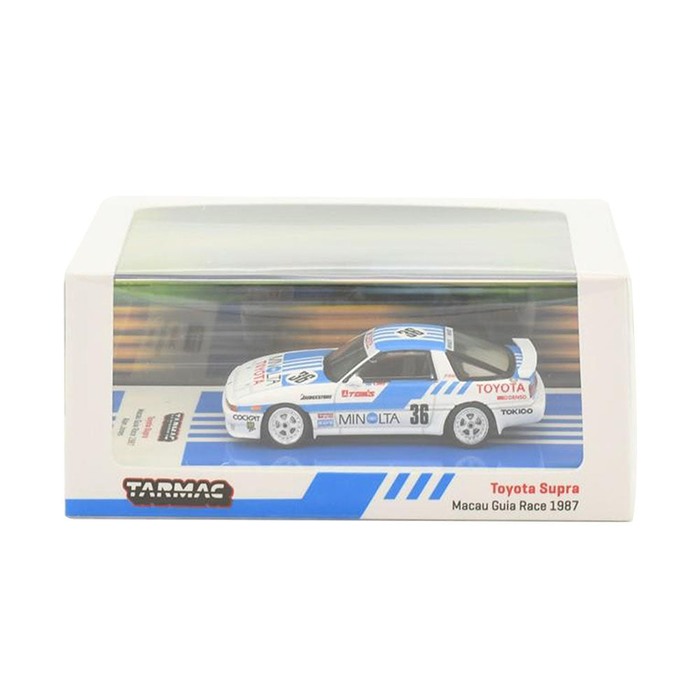 Tarmac Works Licensed 1:64 Scale Alan Jones Toyota Supra MA70 Macau Guia Race 1987 Diecast Model Car