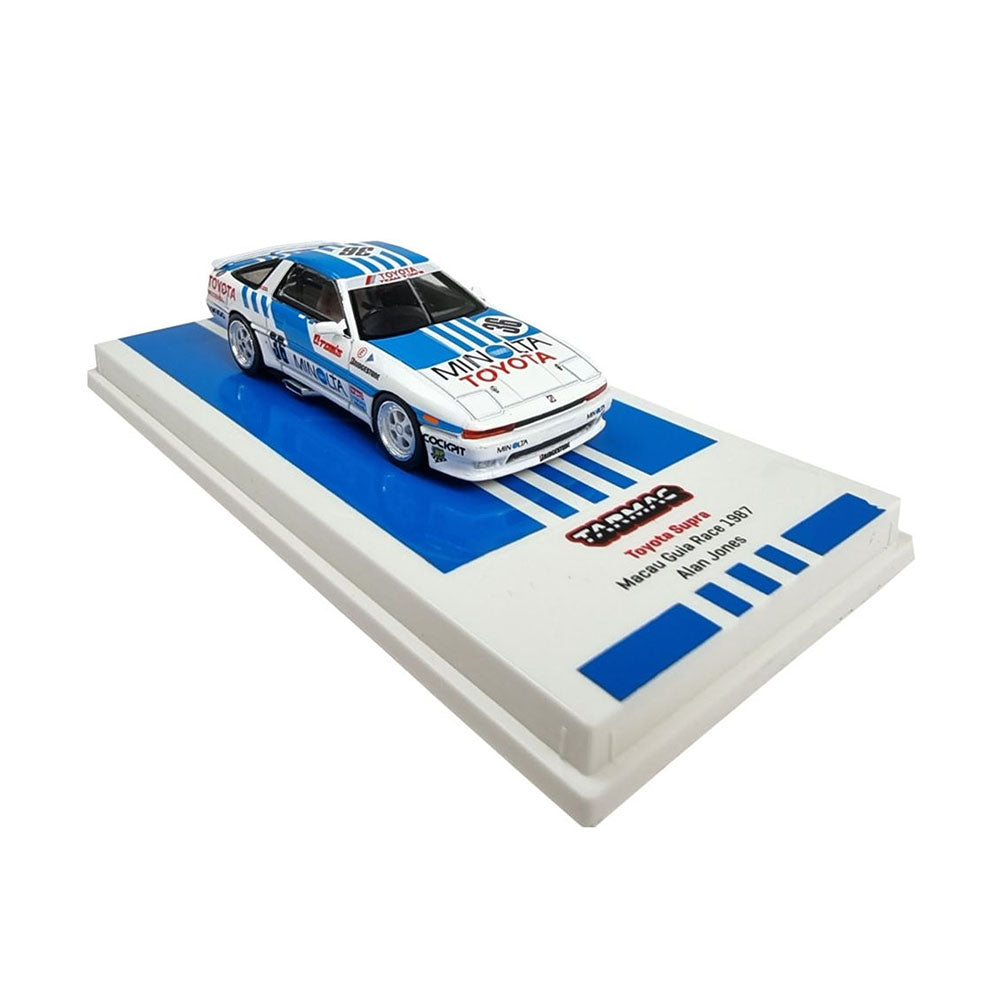 Tarmac Works Licensed 1:64 Scale Alan Jones Toyota Supra MA70 Macau Guia Race 1987 Diecast Model Car