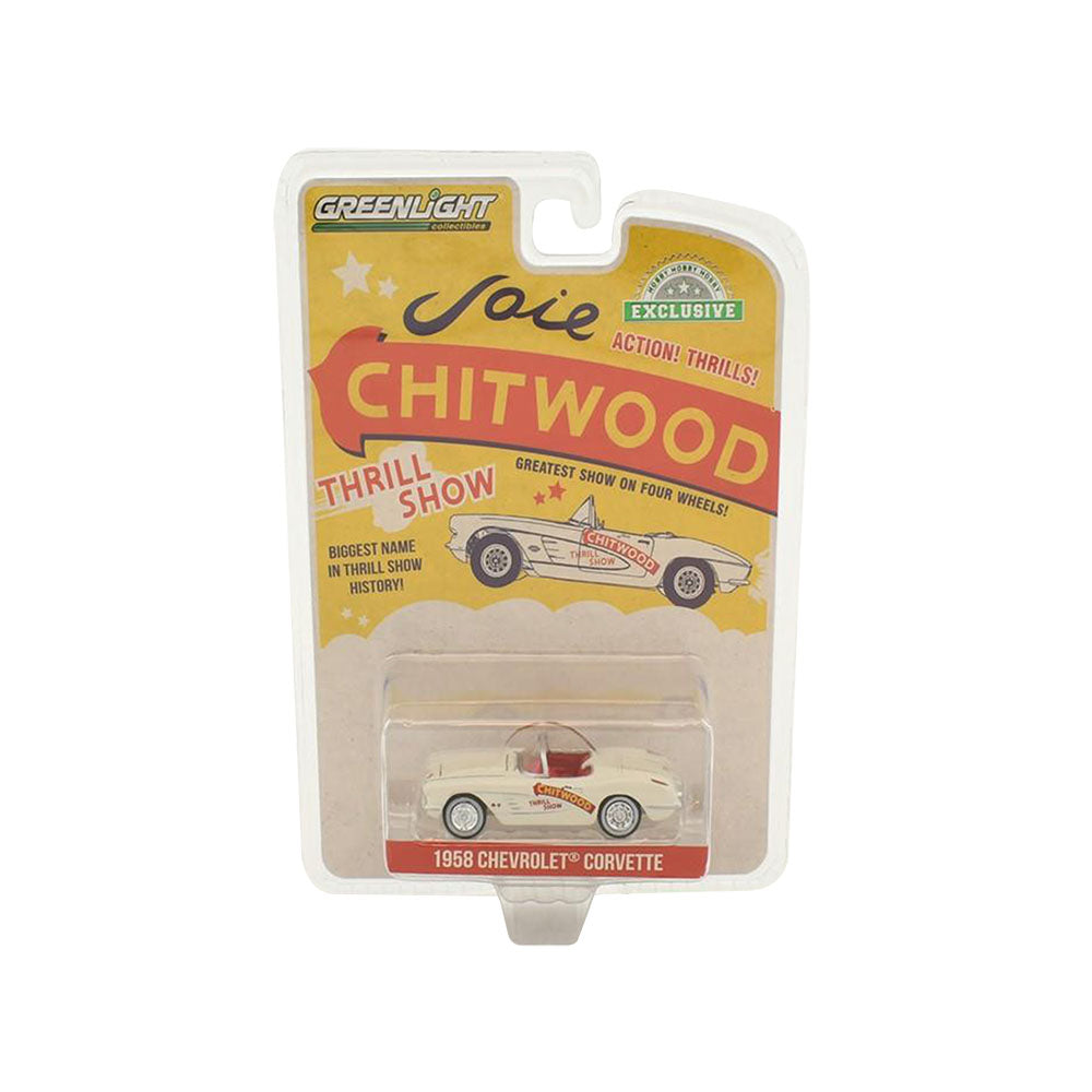 Greenlight 1:64 Scale Chevrolet Corvette Joie Chitwood Thrill Show 1958 Diecast Model Car