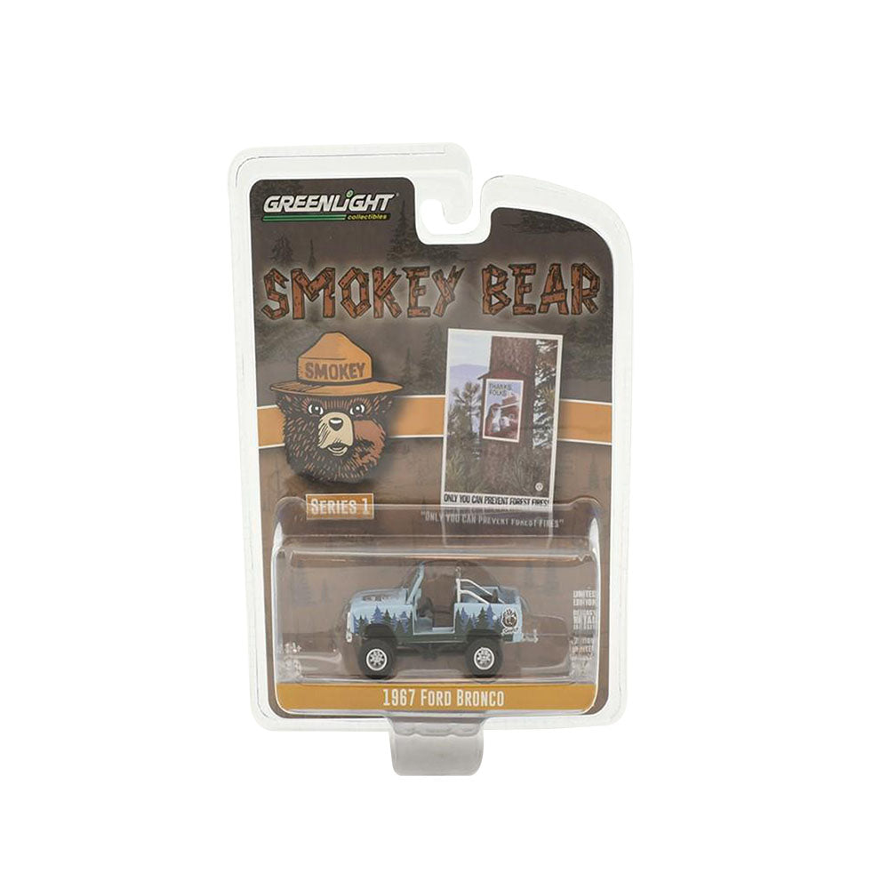 Greenlight Licensed 1:64 Scale Ford Bronco 1967 Diecast Model Car Blue