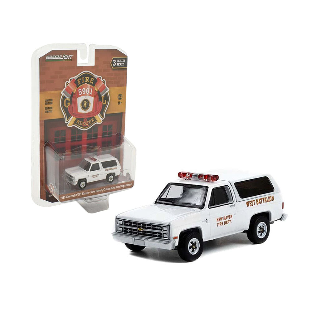 Greenlight Licensed 1:64 Scale Chevrolet K5 Blazer 1985 Diecast Model Car White