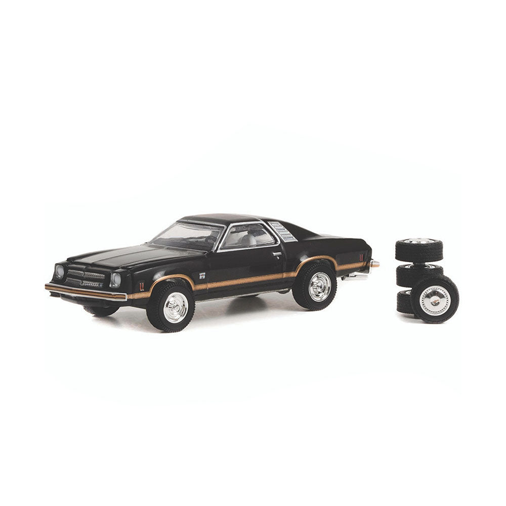 Greenlight Licensed 1:64 Scale Chevrolet Chevelle Laguna S3 1976 Diecast Model Car Black & Gold