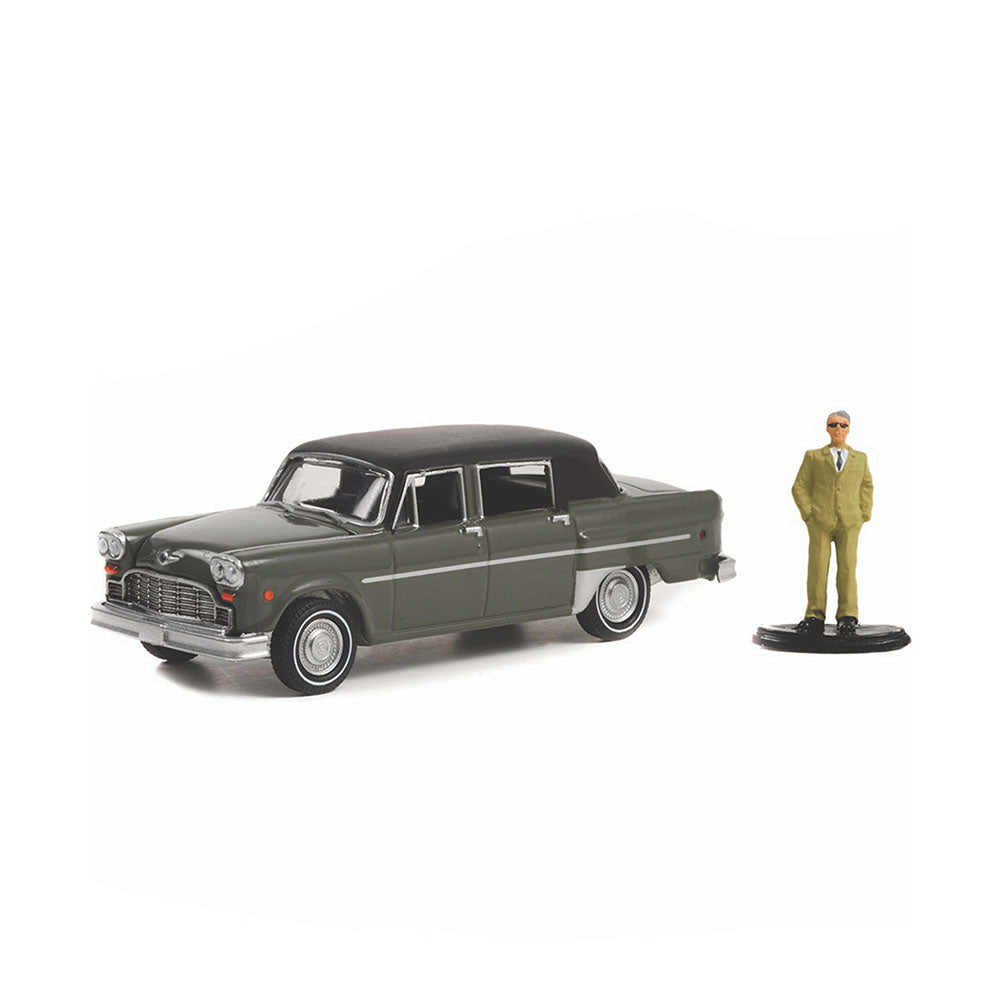 Greenlight Licensed 1:64 Scale Checker Marathon A12-E 1982 Diecast Model Car Green & Grey