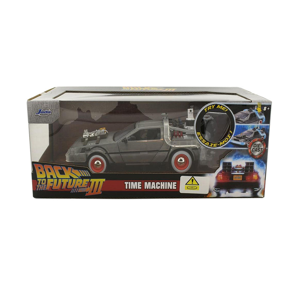 Jada Toys 1:24 Scale Back to the Future Part III Movie Diecast Model Car Metal Grey