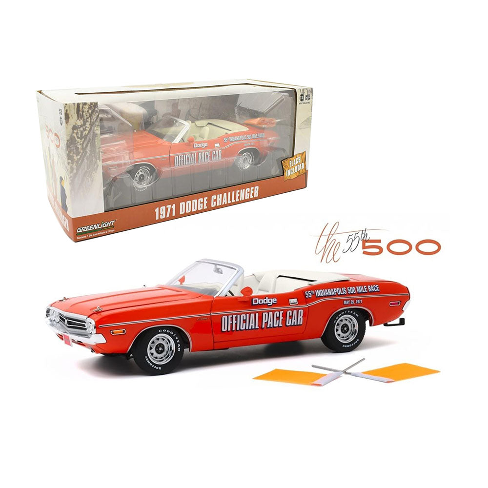 Greenlight Licensed :18 Scale Dodge Challenger Convertible 1971 Diecast Model Car