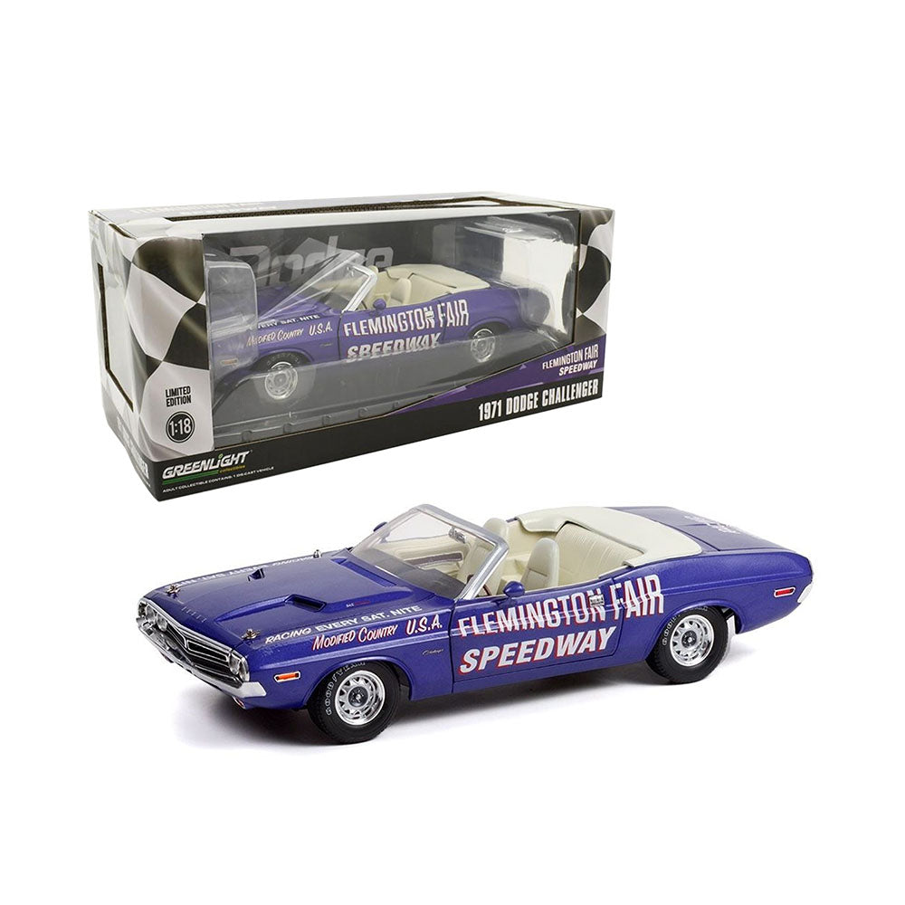 Greenlight Licensed 1:18 Scale Dodge Challenger Convertible 1971 Diecast Model Car
