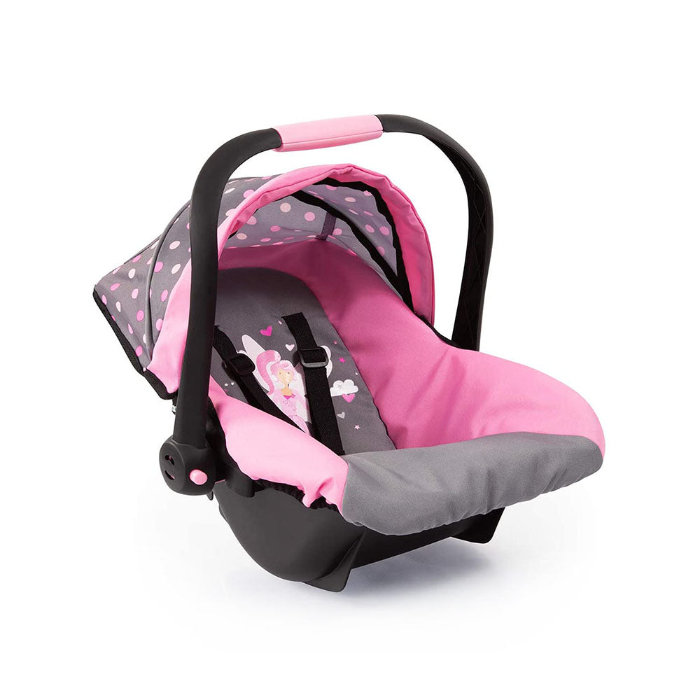 Bayer Doll Car Capsule Grey & Pink With Fairy Include Integrated Safety Belt