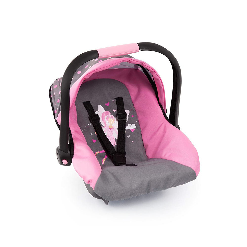 Bayer Doll Car Capsule Grey & Pink With Fairy Include Integrated Safety Belt