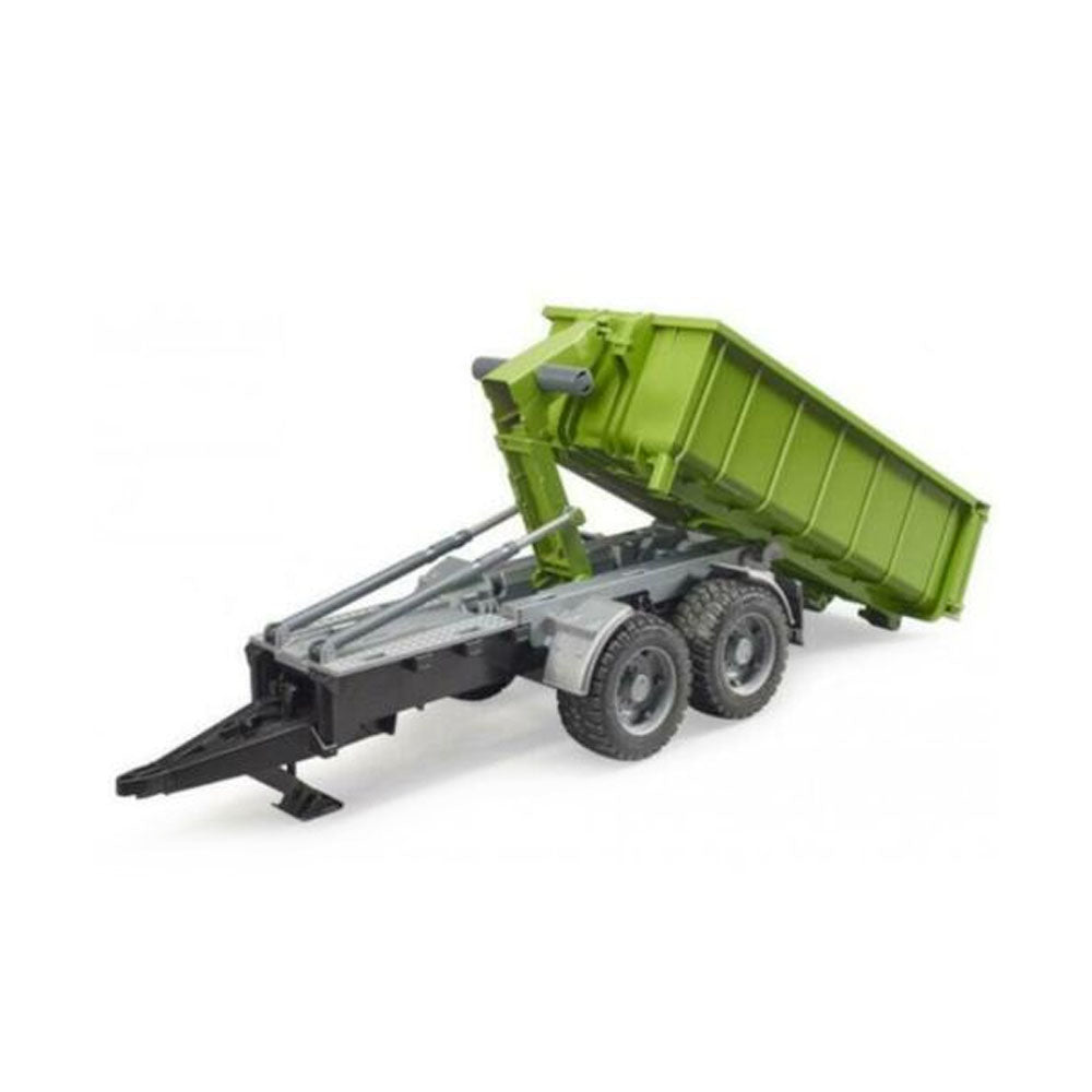 Bruder Licensed 1:16 Scale Roll Off Container & Trailer for Tractors Green