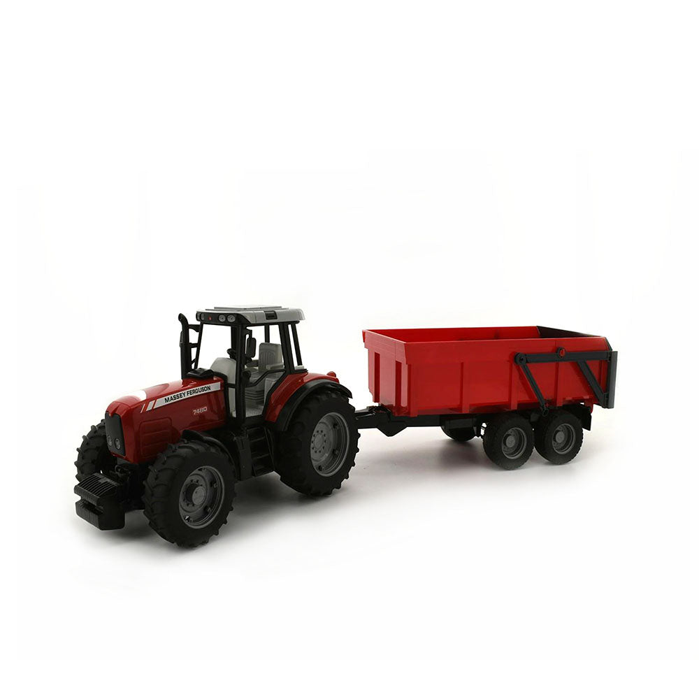Bruder Licensed 1:16 Massey Ferguson 7480 Tractor With Tipping Trailer