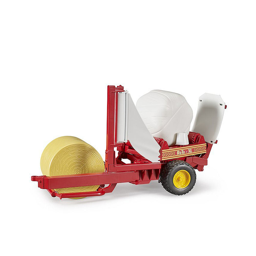 Bruder Licensed 1:16 Scale Bale Wrapper With Ochre & Black Round Bales