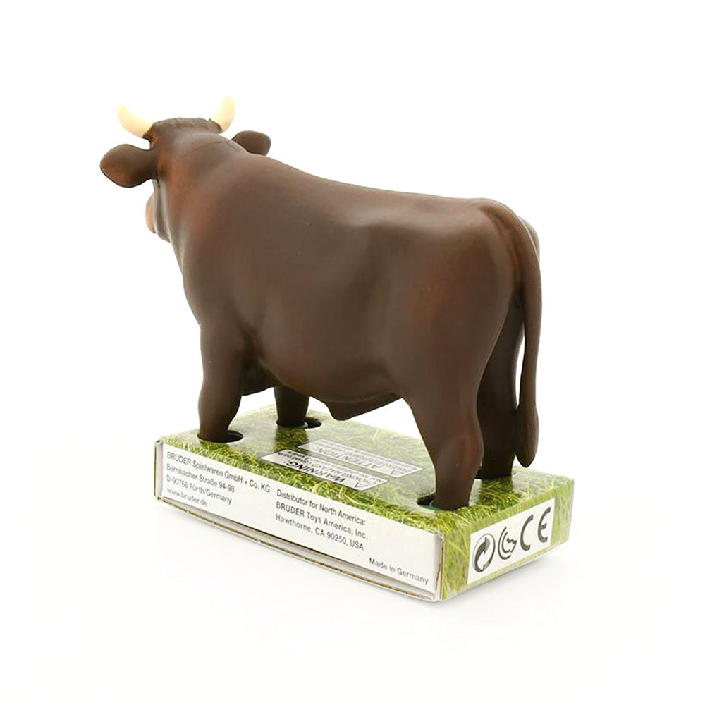 Bruder Licensed 1:16 Scale Bull Standing Model Kids Farming Toy Brown