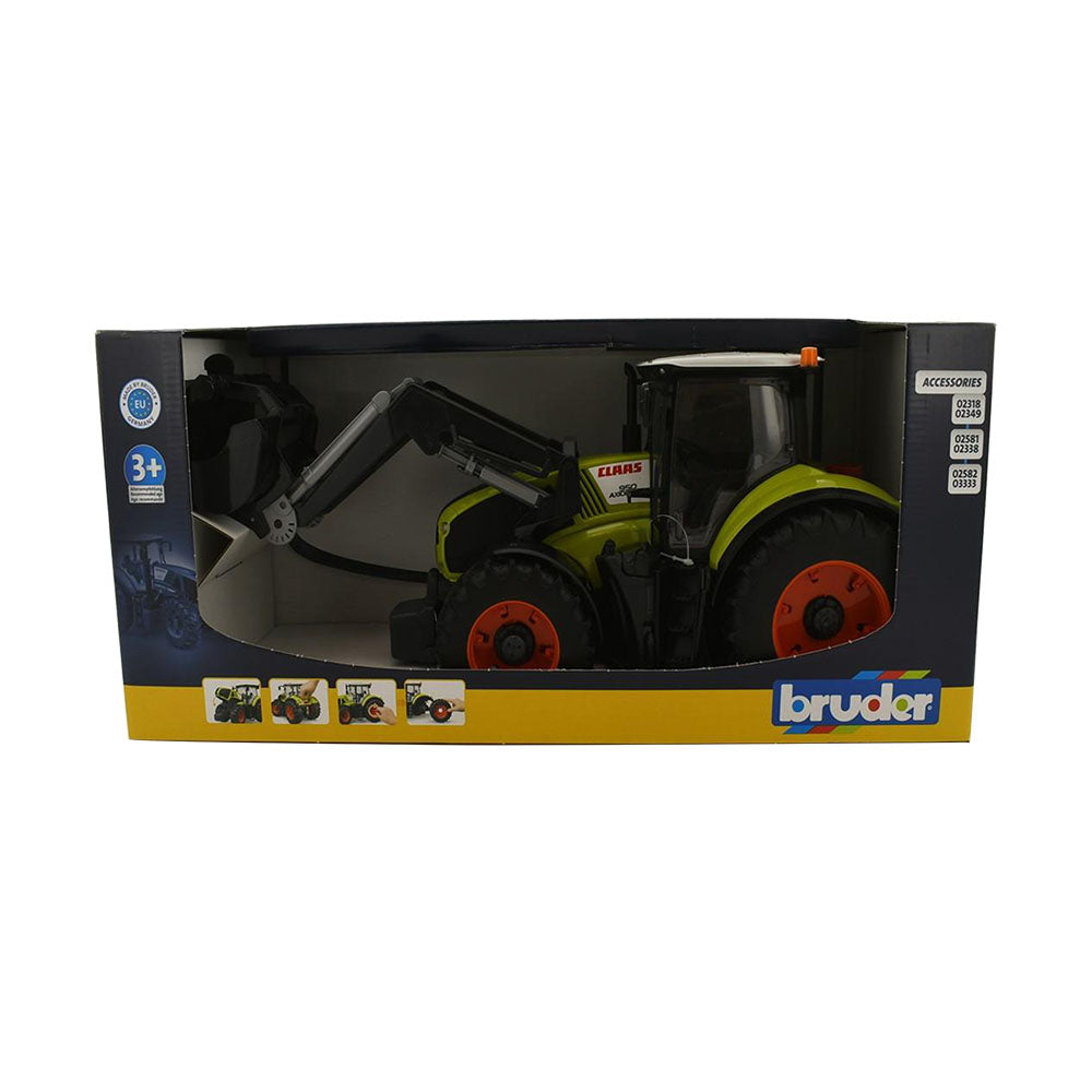 Bruder Licensed 1:16 Scale Claas Axion 950 With Frontloader Model Car