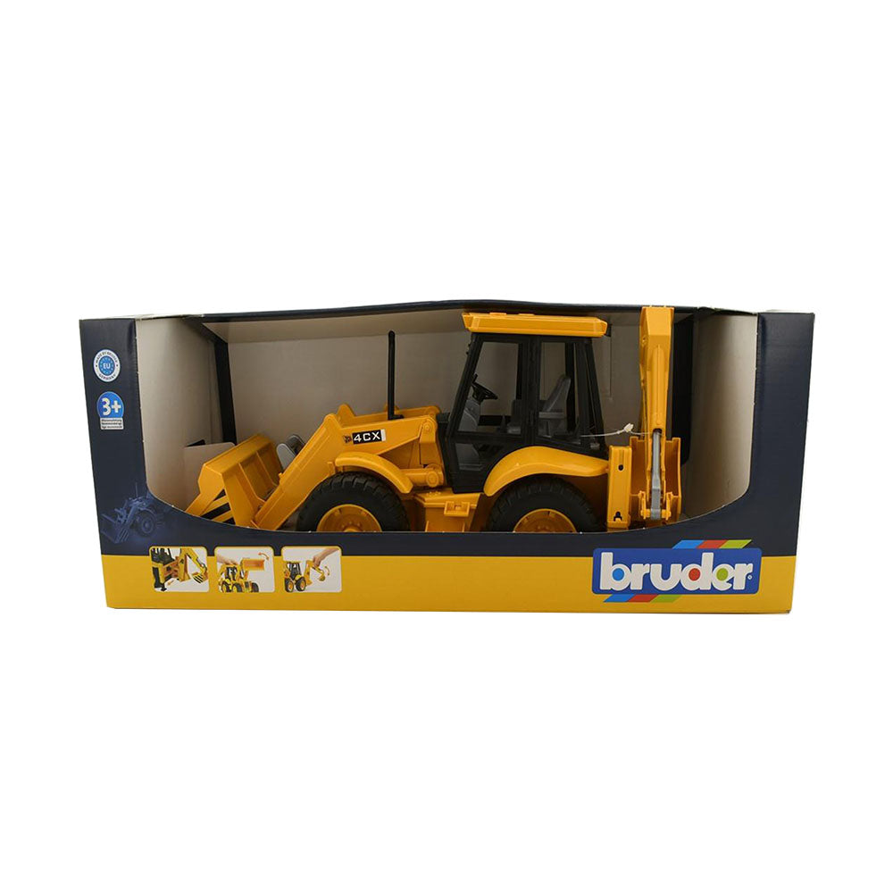 Bruder Licensed 1:16 Scale JCB 4CX Backhoe Loader Construction Model Toy Yellow