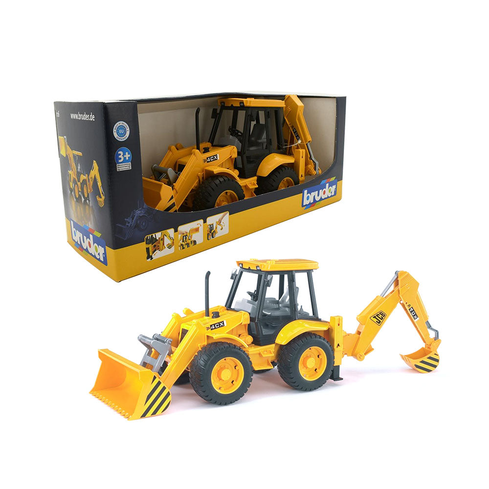 Bruder Licensed 1:16 Scale JCB 4CX Backhoe Loader Construction Model Toy Yellow