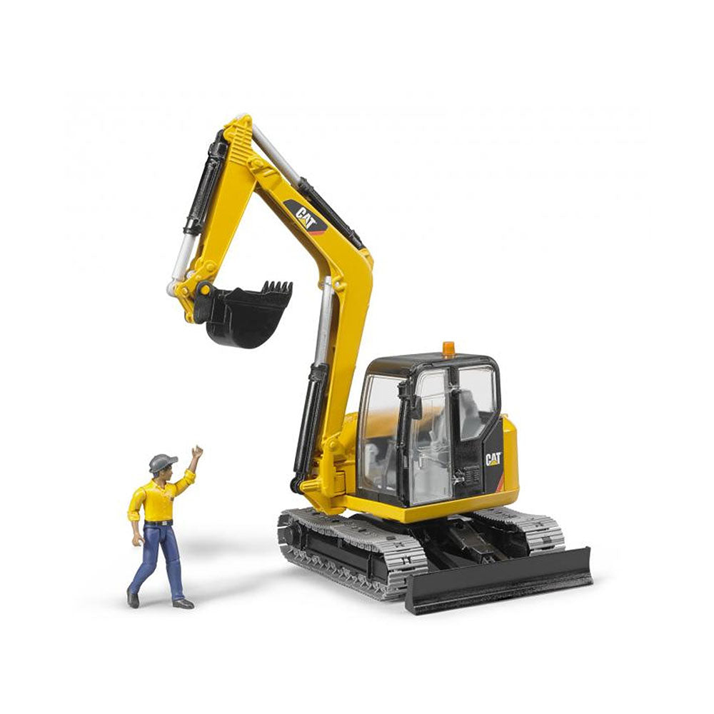 Bruder Licensed 1:16 Scale Caterpillar Mini Excavator with Worker