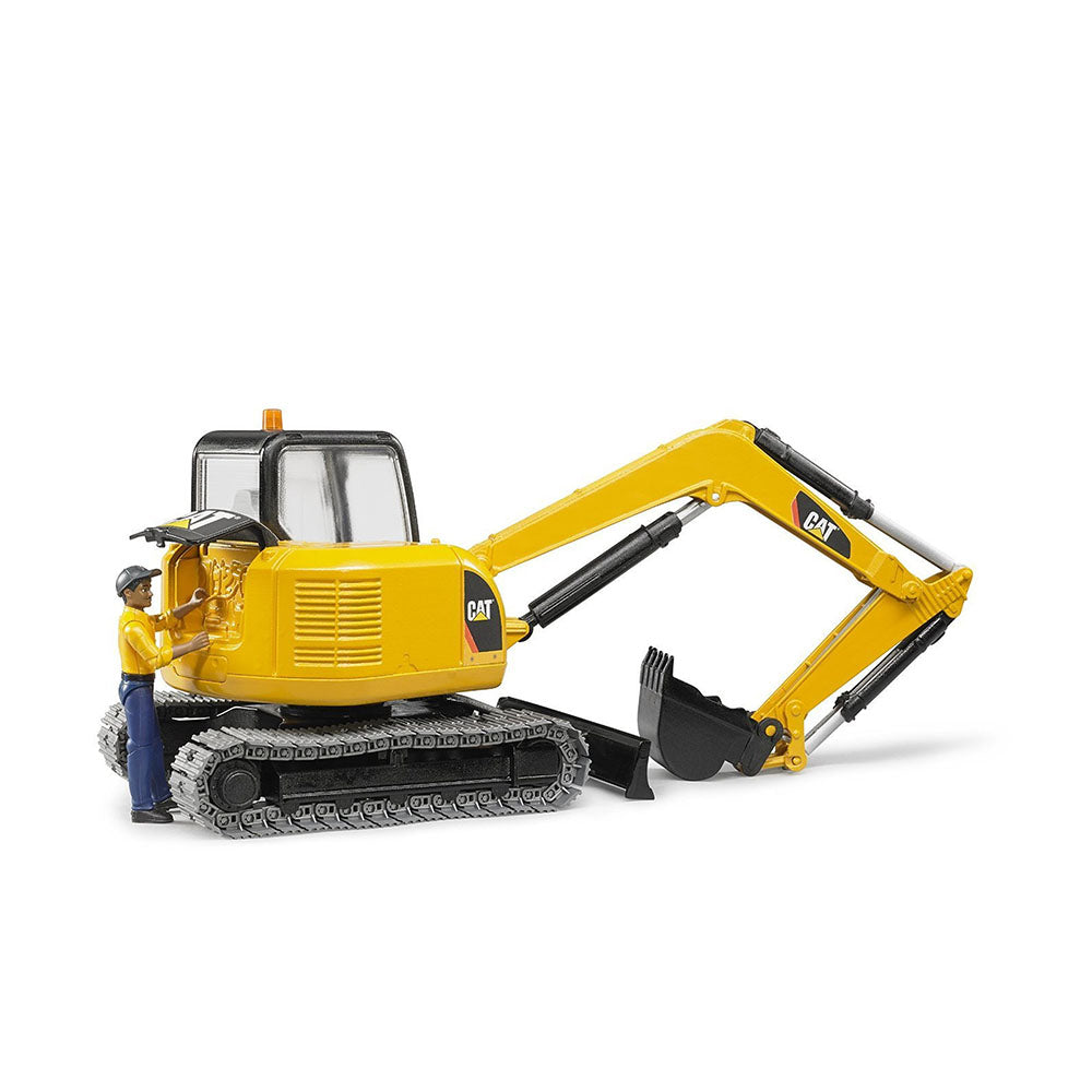 Bruder Licensed 1:16 Scale Caterpillar Mini Excavator with Worker