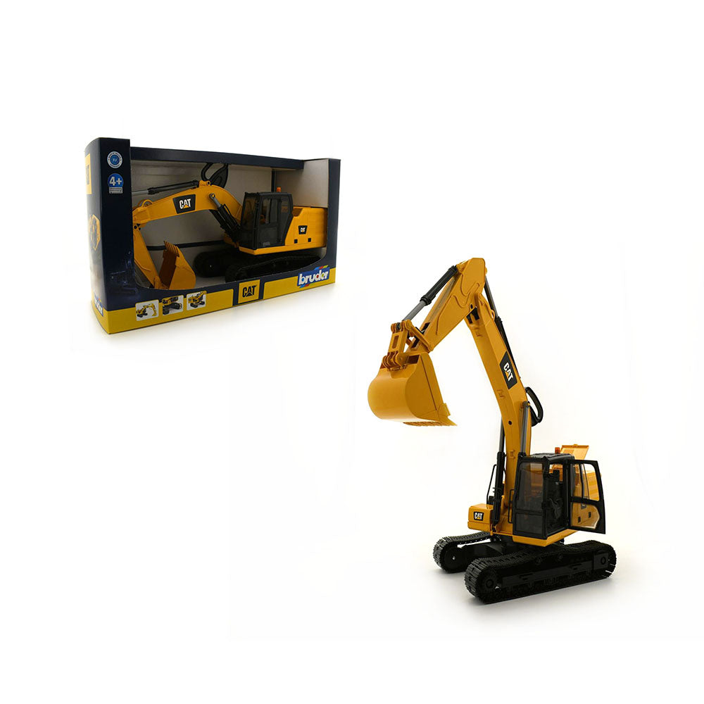 Bruder Licensed 1:16 Scale Caterpillar Excavator with Black Tracks Kid Toy 02483