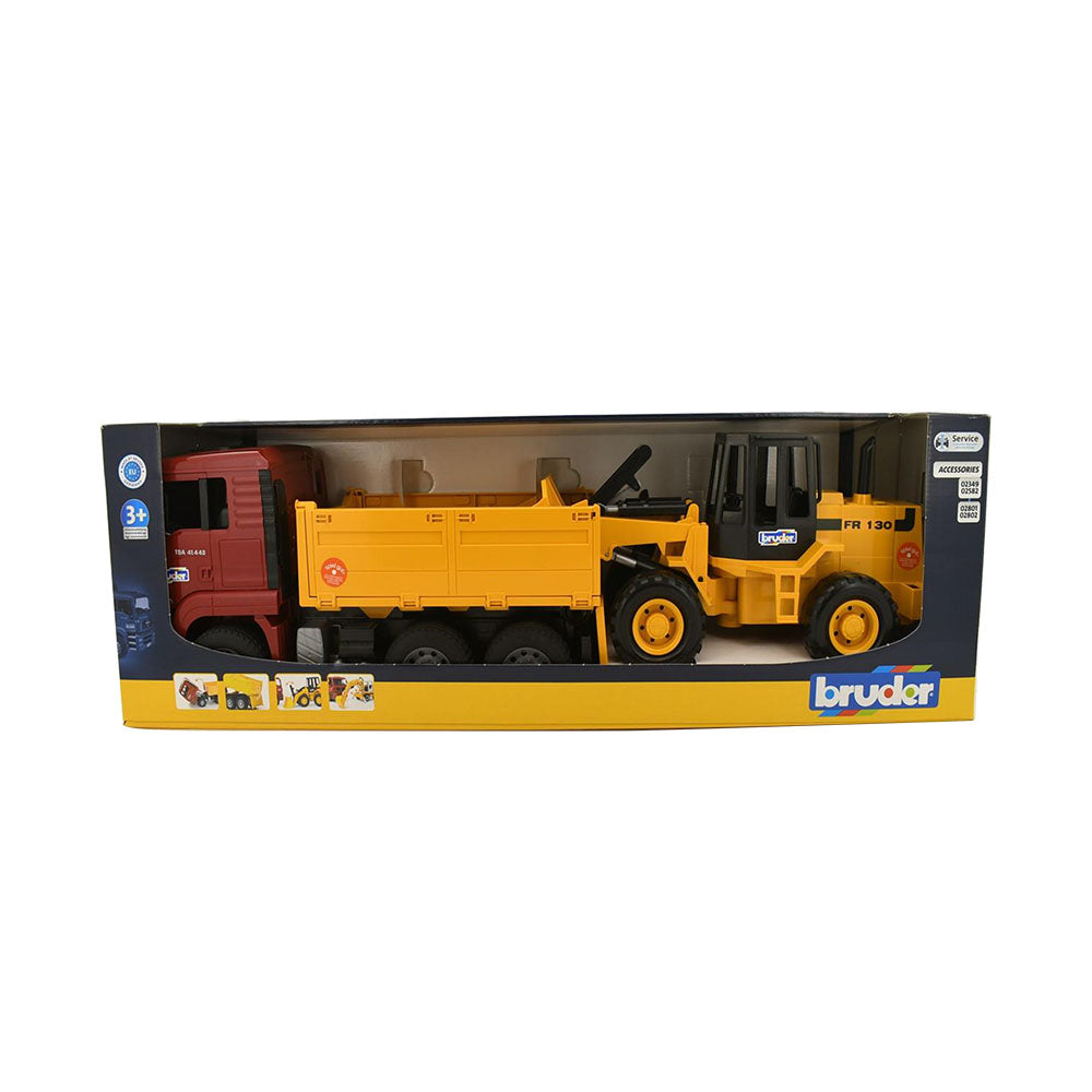 Bruder Licensed 1:16 Scale Man Tga Construction Truck With Articulated Road Loader Model Toy