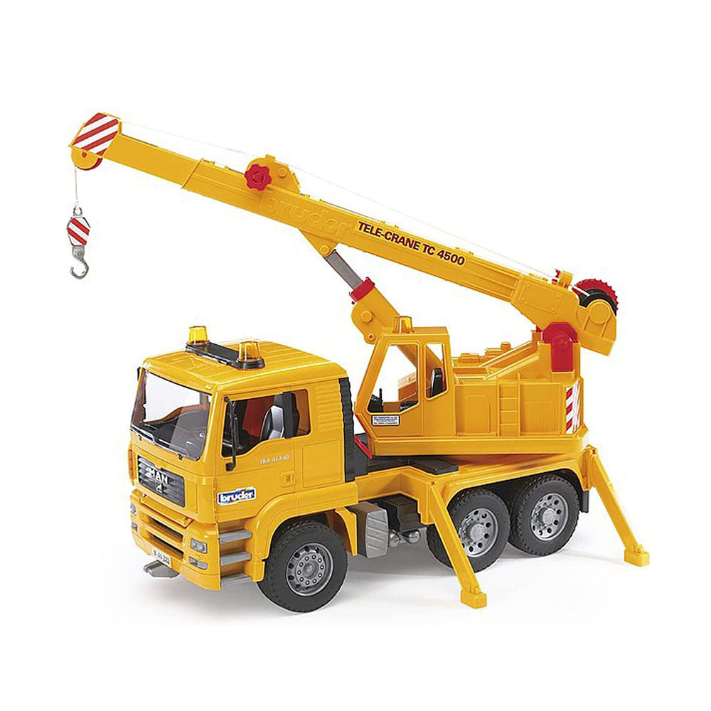 Bruder Licensed 1:16 Scale Man Tga Crane Truck Model Toy Yellow & Red