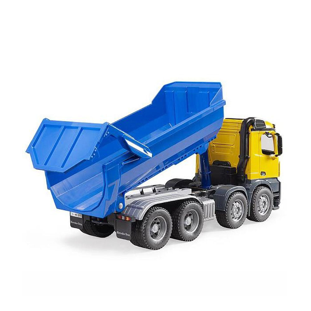 Bruder Licensed 1:16 Scale MB Arocs Half Pipe Dump Truck Model Toy With Opening Rear Door