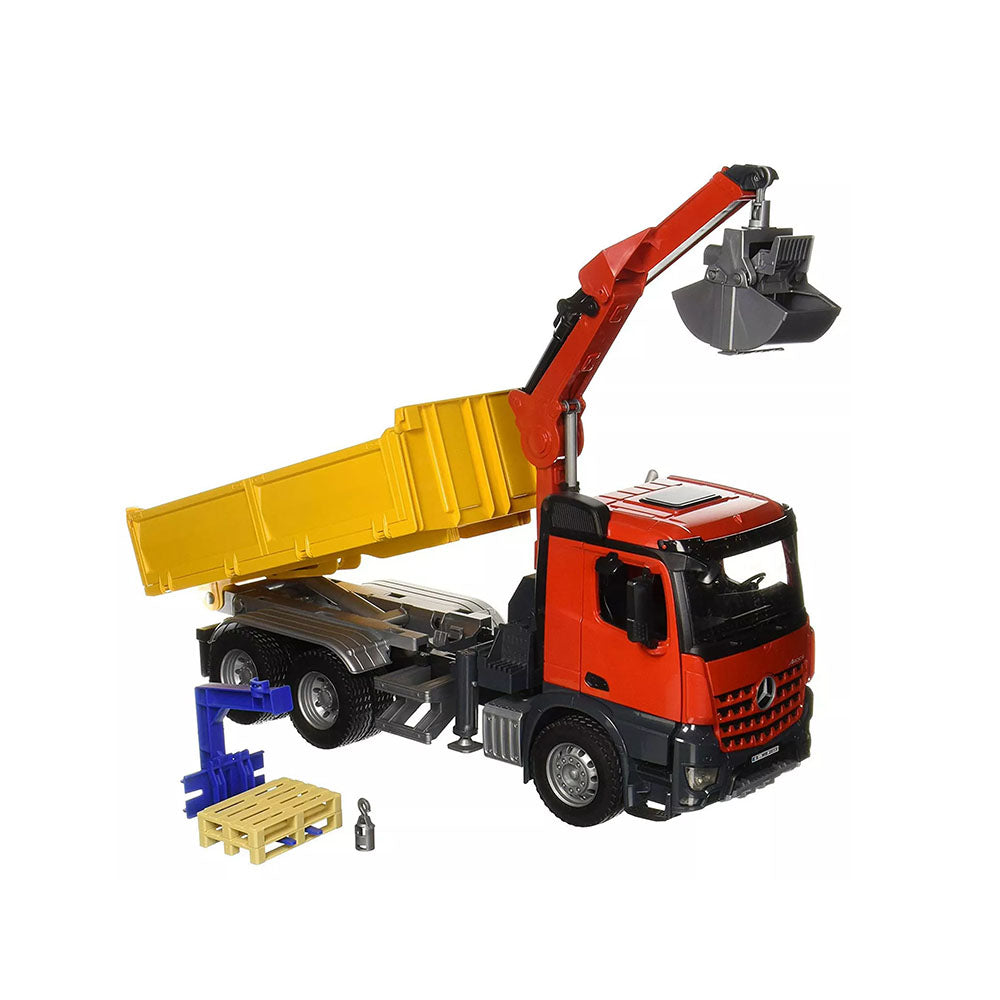 Bruder Licensed 1:16 Scale MB Arocs Construction Kids Toy Truck With Crane & Accessories