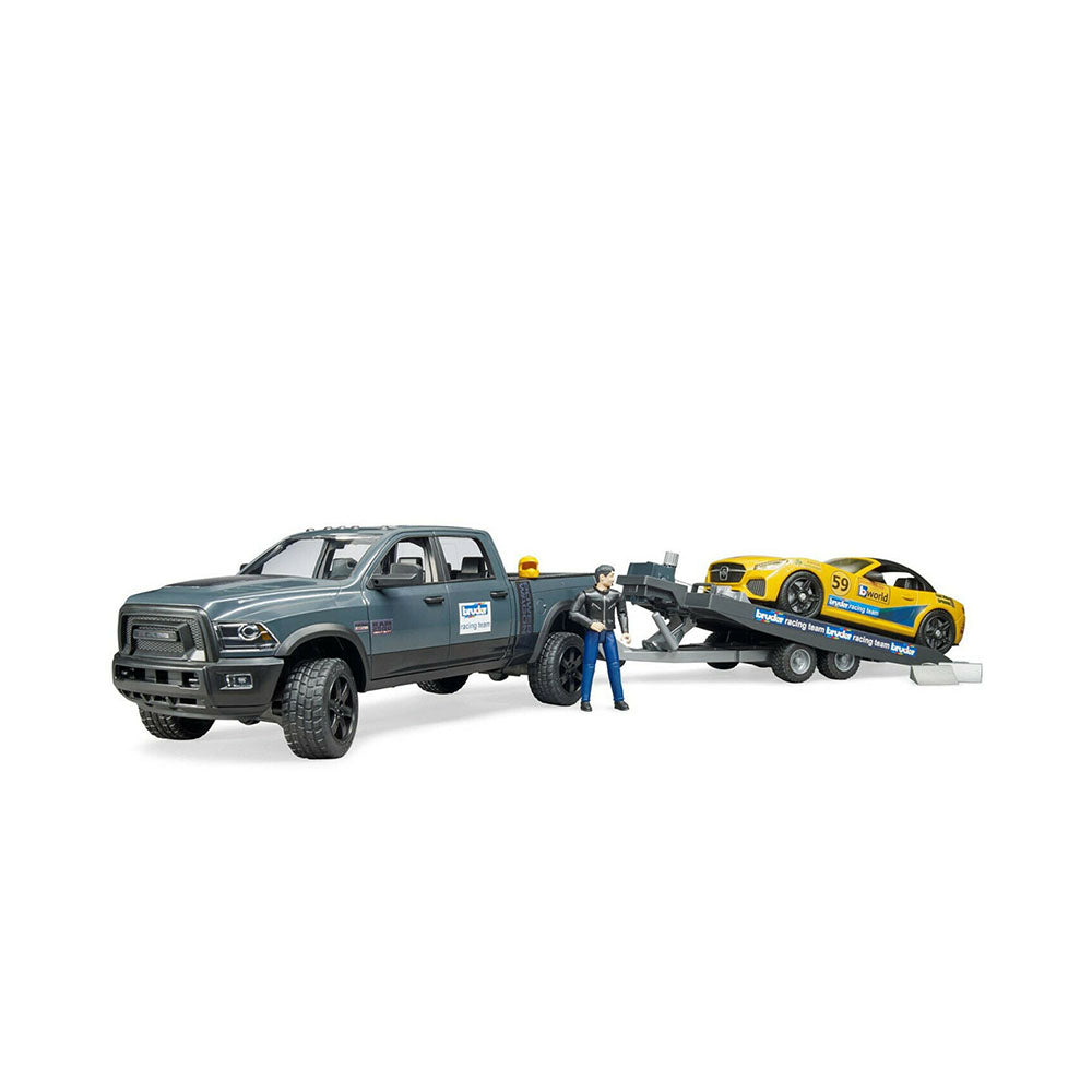Bruder Licensed 1:16 Scale RAM 2500 Power Wagon & Bruder Road Racing Team Model 