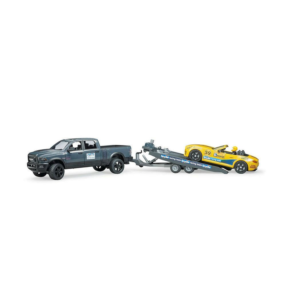 Bruder Licensed 1:16 Scale RAM 2500 Power Wagon & Bruder Road Racing Team Model 