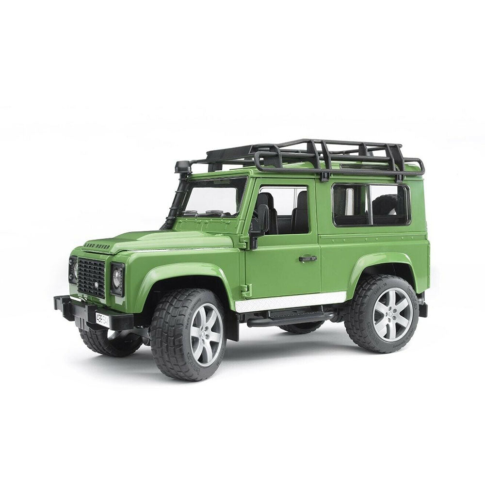 Bruder Licensed 1:16 Land Rover Defender Station Wagon Green With Fold-Out Bonnet Holder