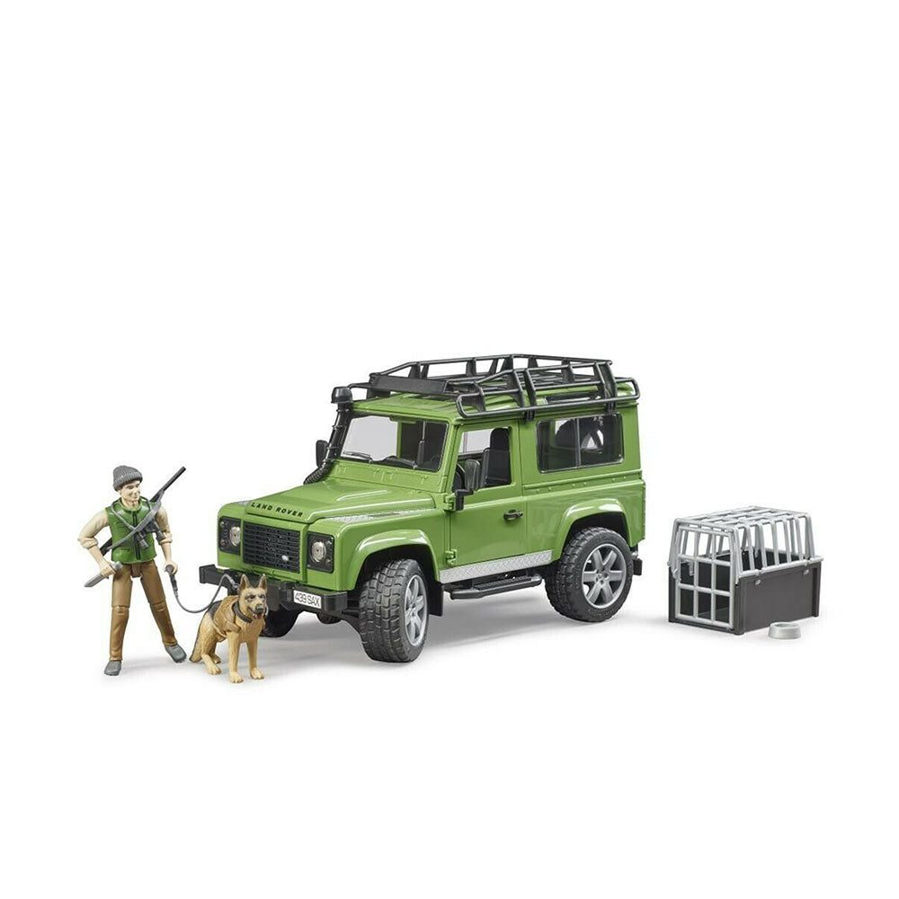 Bruder Licensed Bruder Licensed 1:16 Scale Land Rover Defender Station Wagon With Forester + Dog