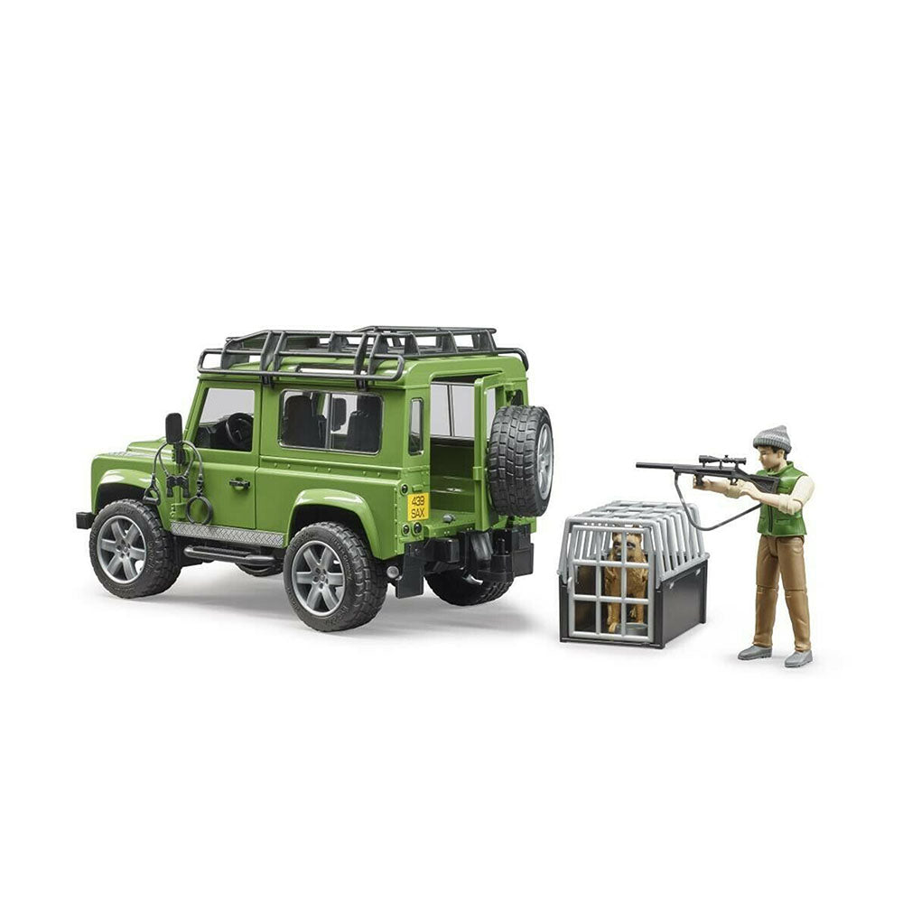 Bruder Licensed Bruder Licensed 1:16 Scale Land Rover Defender Station Wagon With Forester + Dog