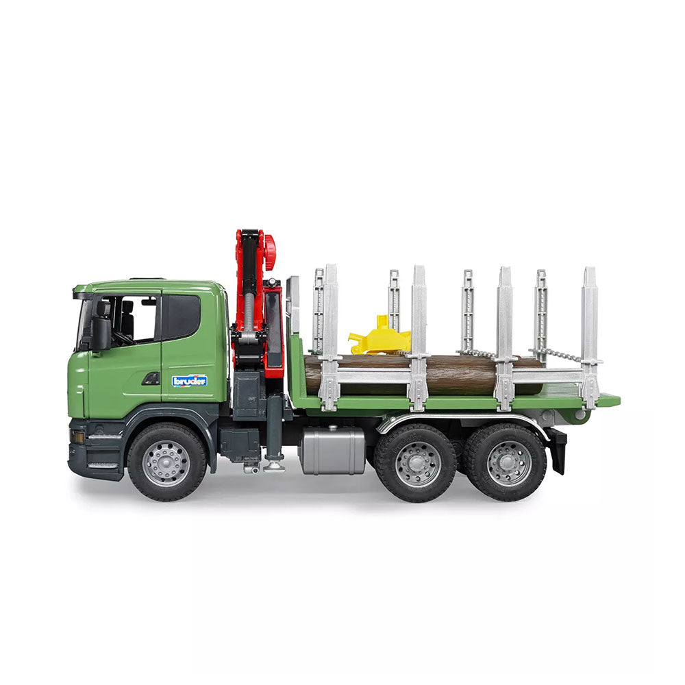 Bruder Licensed 1:16 Scale Scania R-series Timber Truck With Loading Crane & Logs Forestry Toy Model
