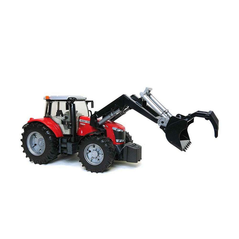 Bruder Licensed 1:16 Scale Massey Ferguson 7600 Tractor With Front End Loader Model Toy