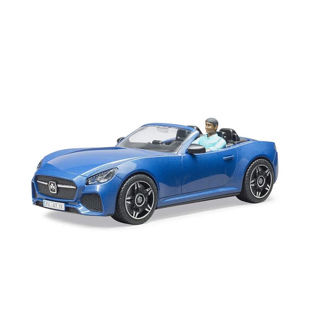 Bruder Licensed 1:16 Scale Roadster With Driver Model Toy Car With Removable Roof 03481
