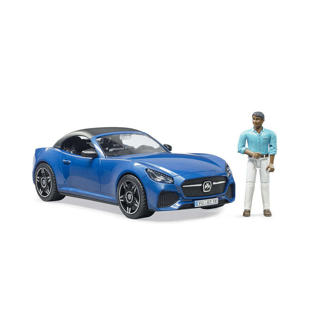 Bruder Licensed 1:16 Scale Roadster With Driver Model Toy Car With Removable Roof 03481