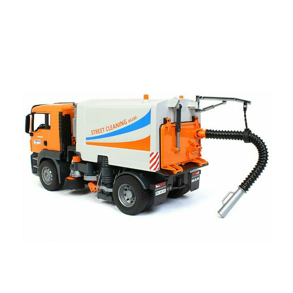 Bruder Licensed 1:16 MAN TGS Street Sweeper Truck Model With 2 Rotating Round Brushes