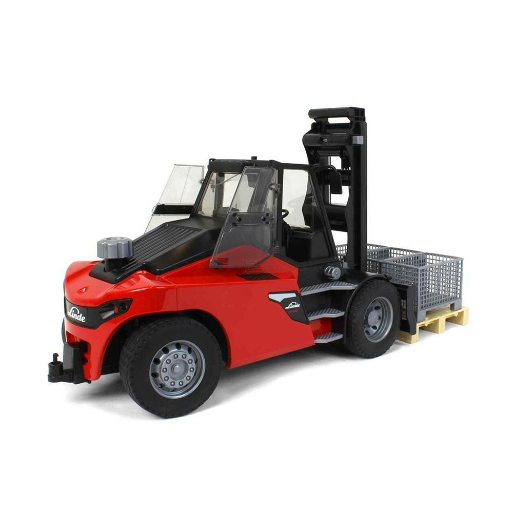 Bruder Licensed 1:16 Scale Linde HT160 Fork Lift With Pallet & 3 Cages Model Toy