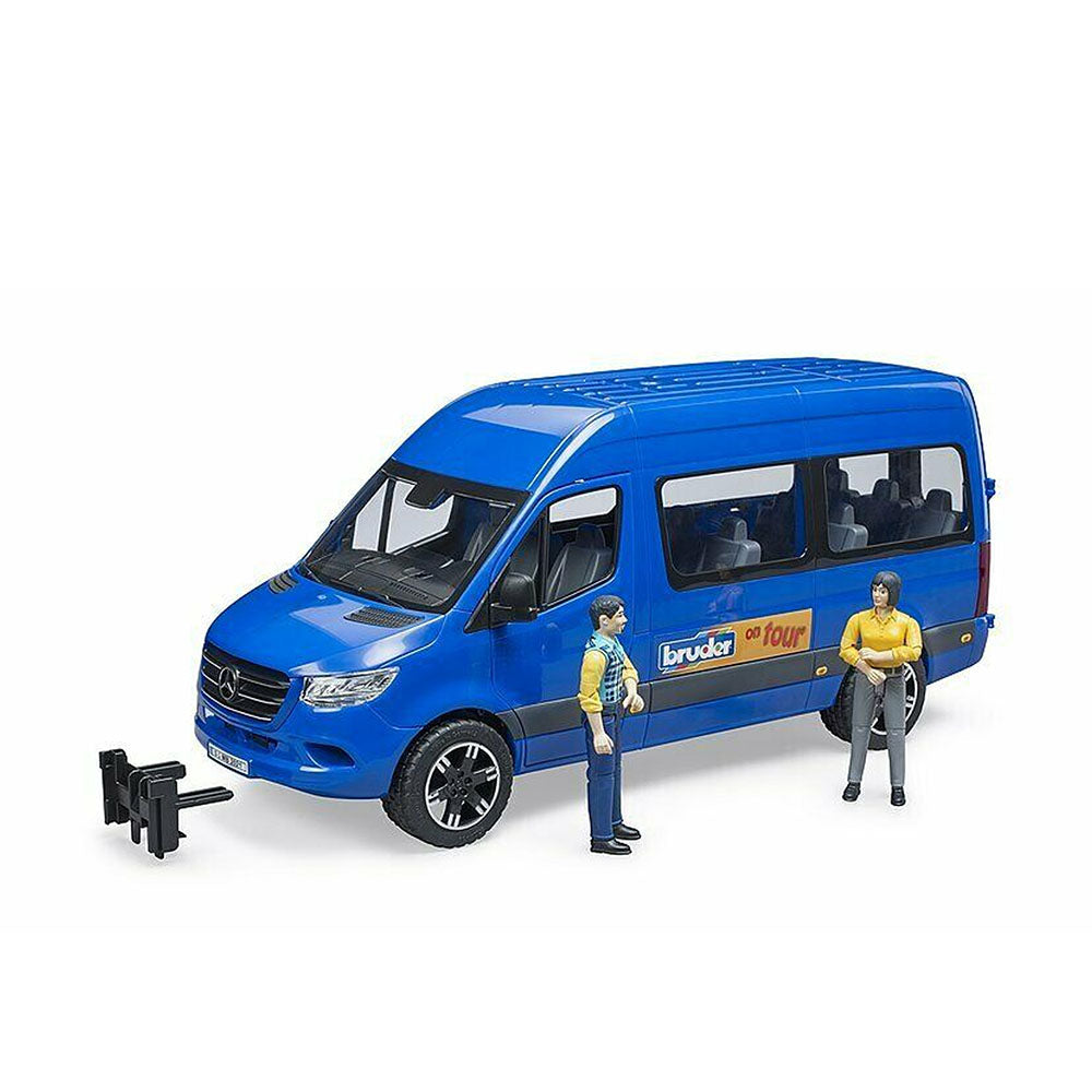 Bruder Licensed 1:16 Scale MB Sprinter Transfer Mini-Bus and 2 Figures Model Home Decoration