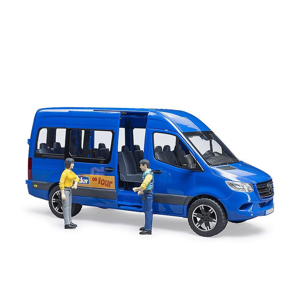 Bruder Licensed 1:16 Scale MB Sprinter Transfer Mini-Bus and 2 Figures Model Home Decoration