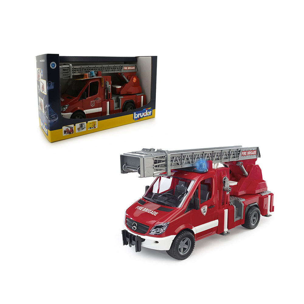 Bruder Licensed 1:16 Scale MB Sprinter Fire Engine With Slewing Ladder Water Pump