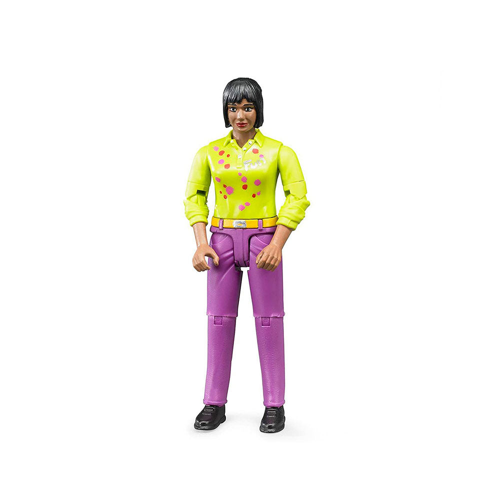 Bruder Licensed 1:16 Scale Woman Medium Skin in Pink Jeans Toy Model Hobby Collection
