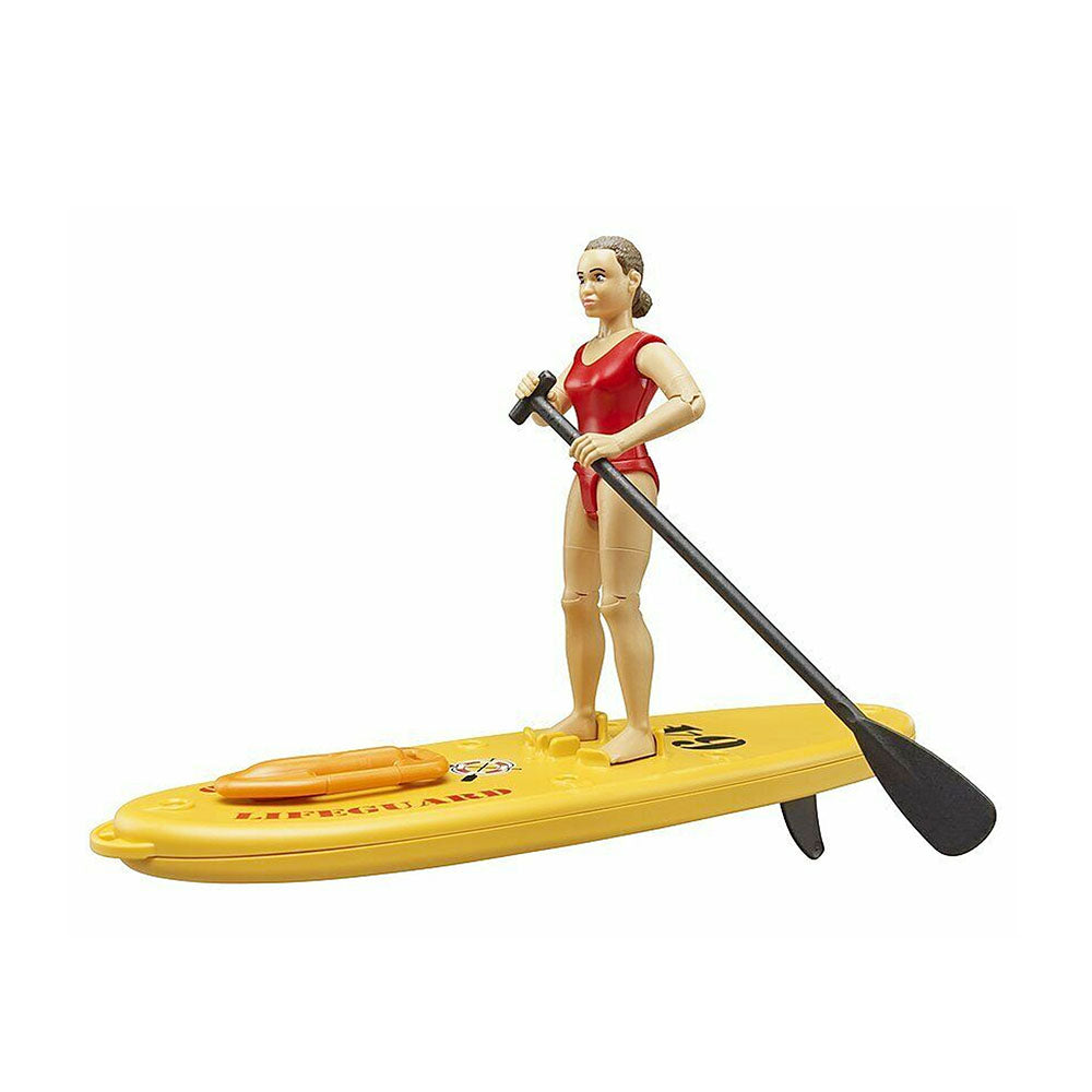 Bruder Licensed 1:16 Scale Life Guard with Stand Up Paddle Board Model 