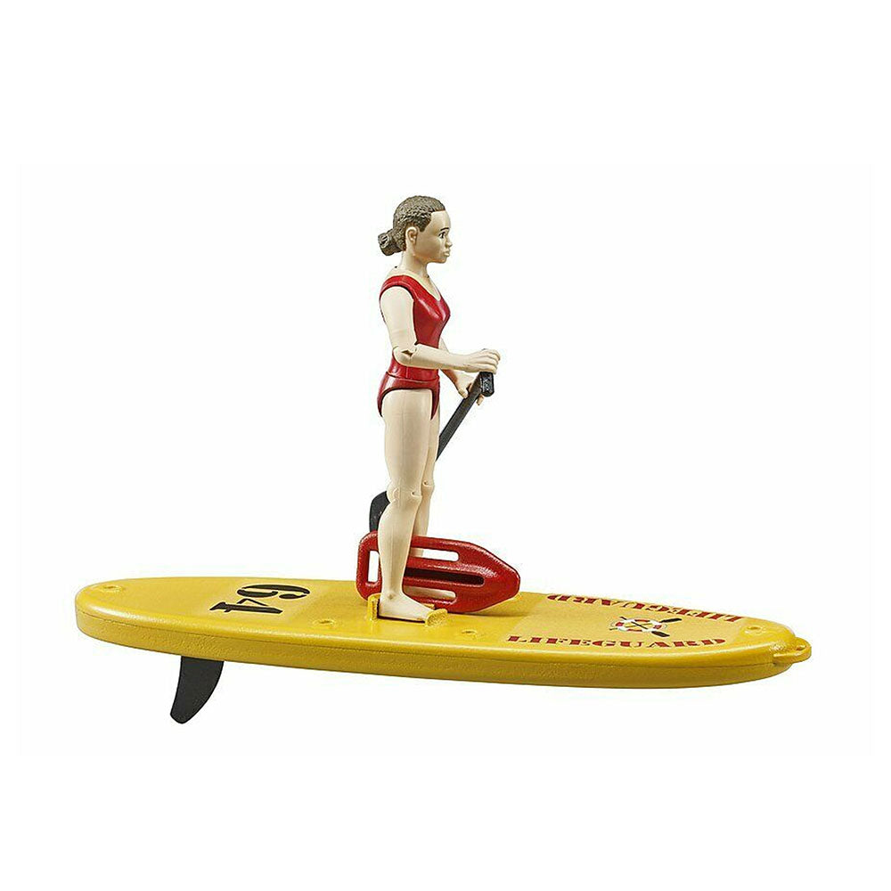 Bruder Licensed 1:16 Scale Life Guard with Stand Up Paddle Board Model 